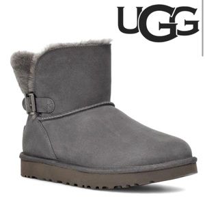 UGG karel suede shearling mini boot